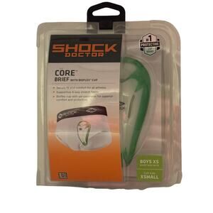 Shock Doctor Core Brief With Bioflex Cup Boys Color White Waist Size 20-22 XS